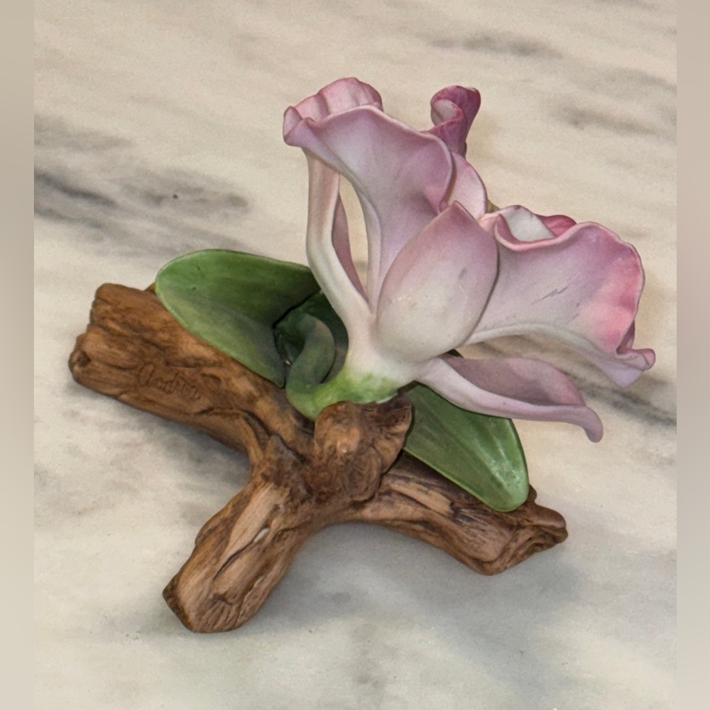 Porcelain Cattleya Orchid by Andrea Made in Japan 1985 7252 Floral Accent - Picture 5 of 8